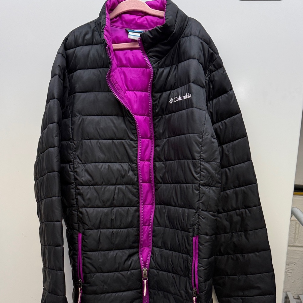 Columbia Black Jacket with Purple Highlights